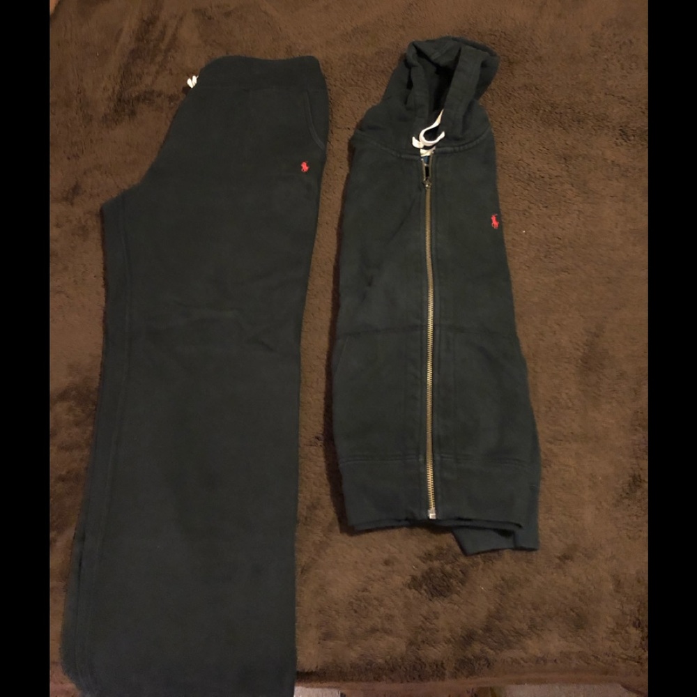 Polo Ralph Lauren Blacksweat suit top XL pants XXL